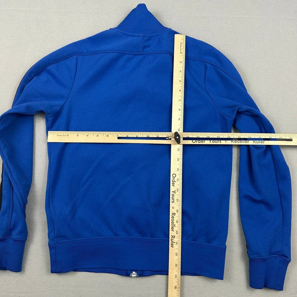 Nike Golf Sport Jacket Men Small Blue Black Solid Full Zip Logo Dri Fit S